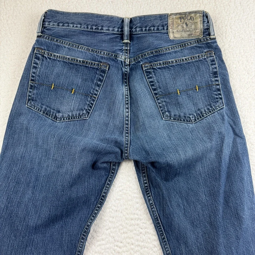 Polo Ralph Lauren 867 Classic Fit Jeans Men 32x34 Blue Denim Cotton Straight Leg